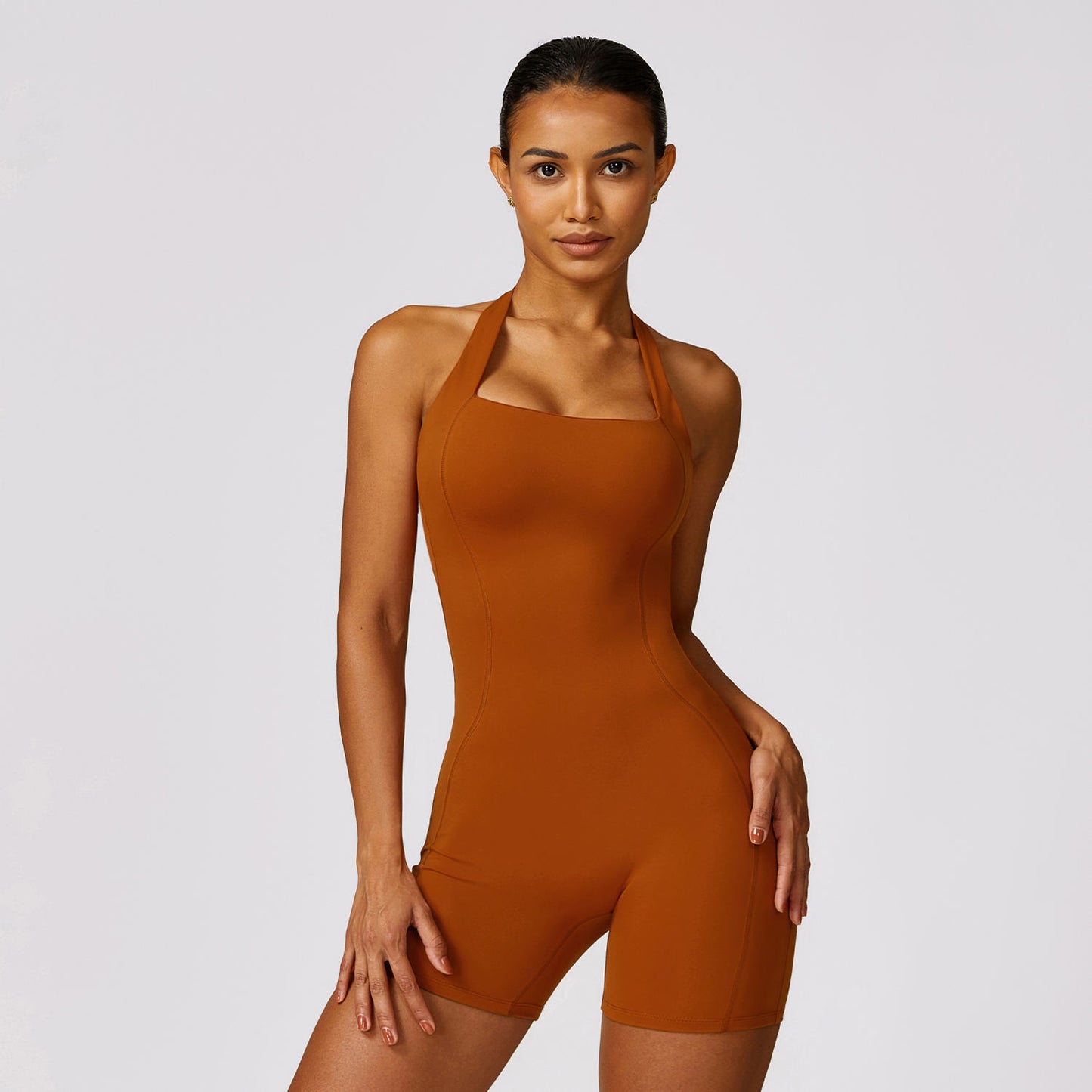 HALTERNECK BODY SCULPTING ROMPER