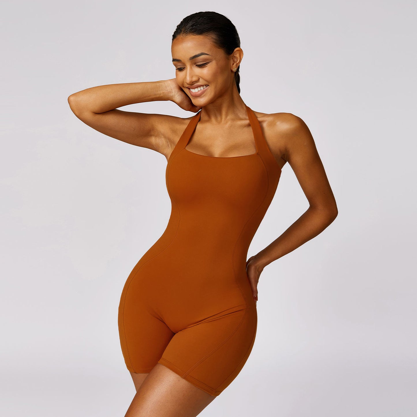 HALTERNECK BODY SCULPTING ROMPER