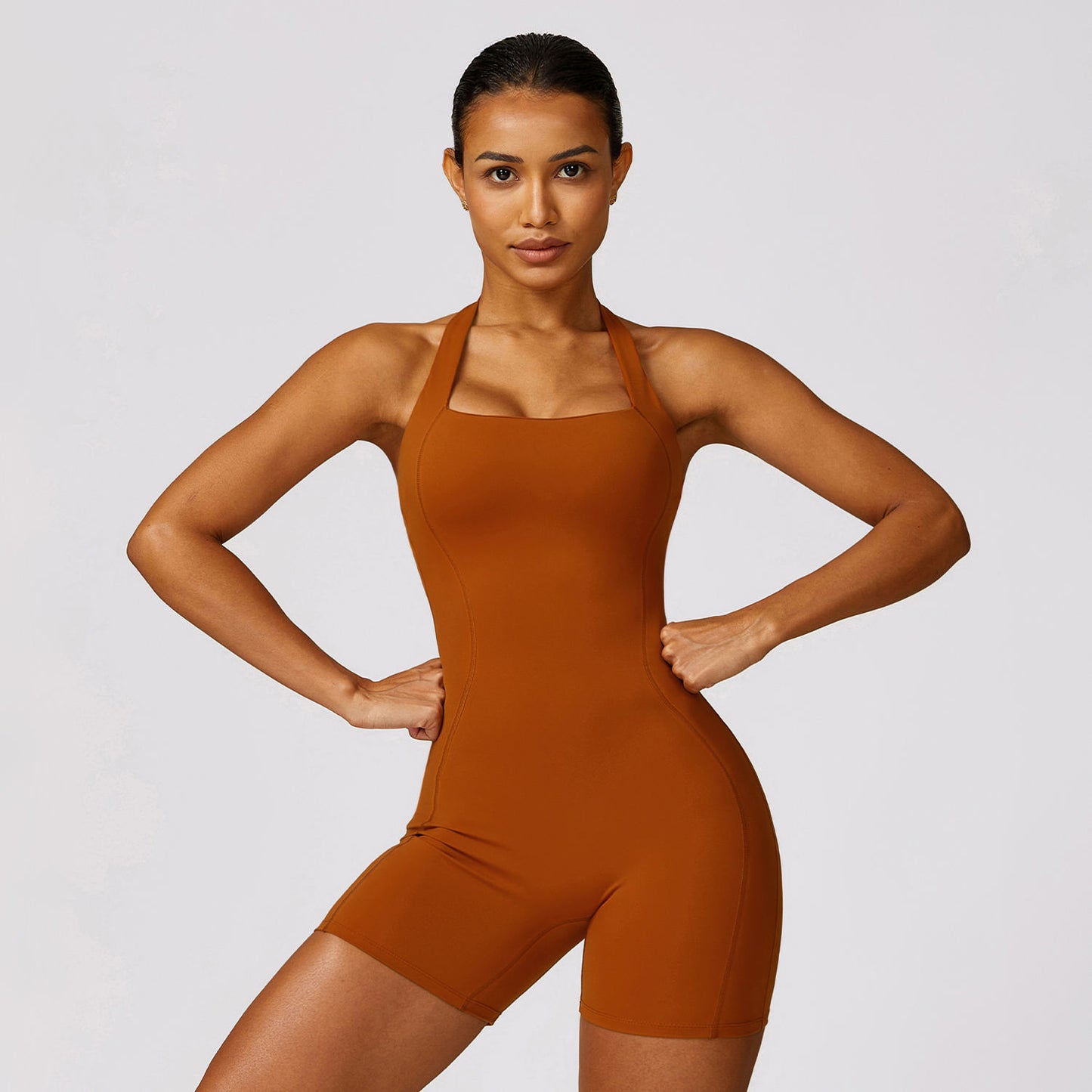 HALTERNECK BODY SCULPTING ROMPER