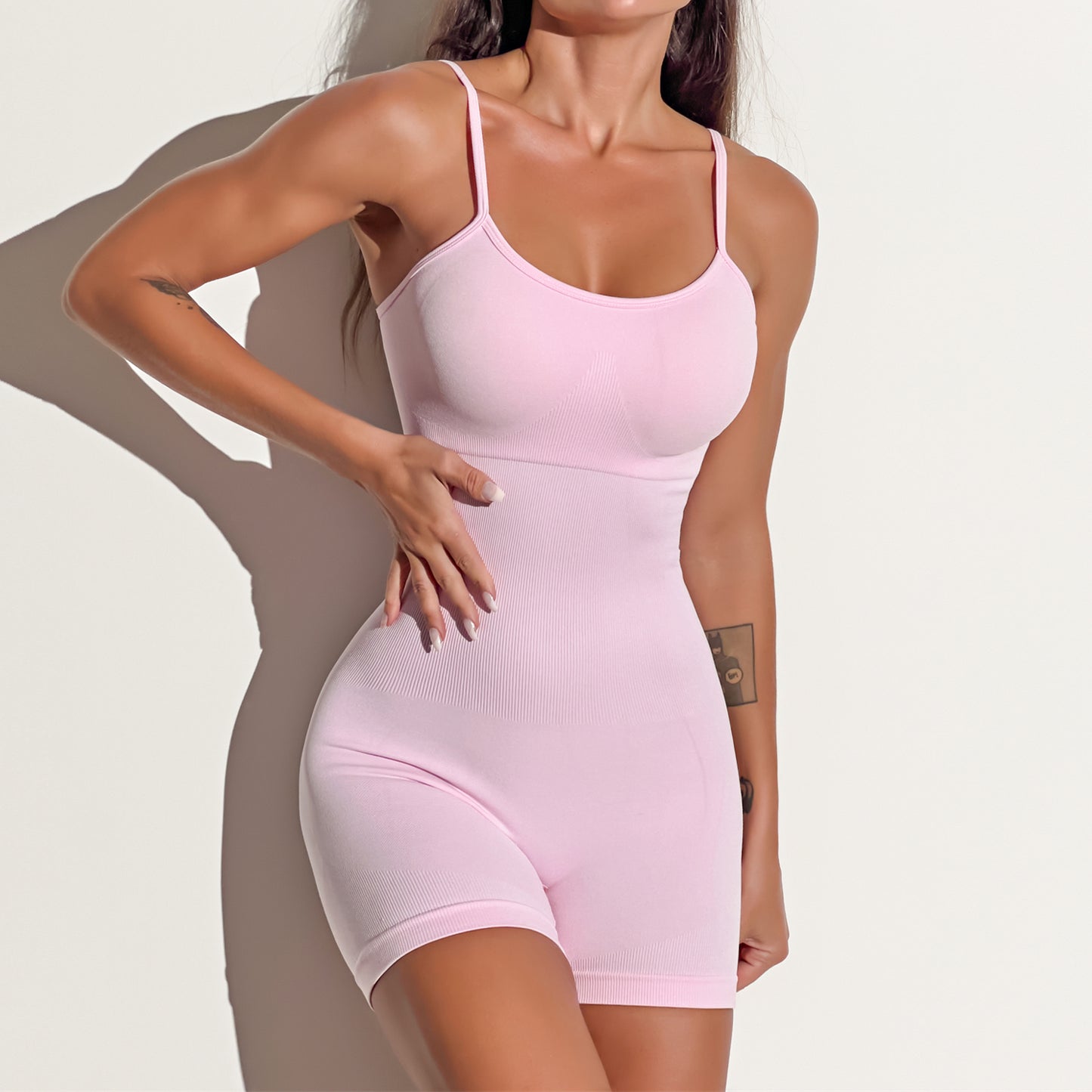 BODY SCULPTING DEEP CAMI NECK ROMPER