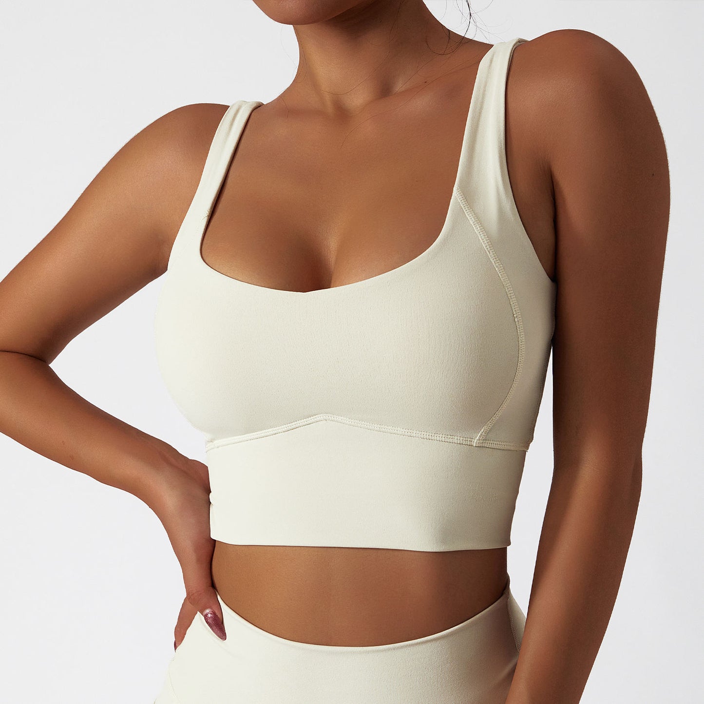 UNDERLINED SHAPING PADDED RUNNING BRA