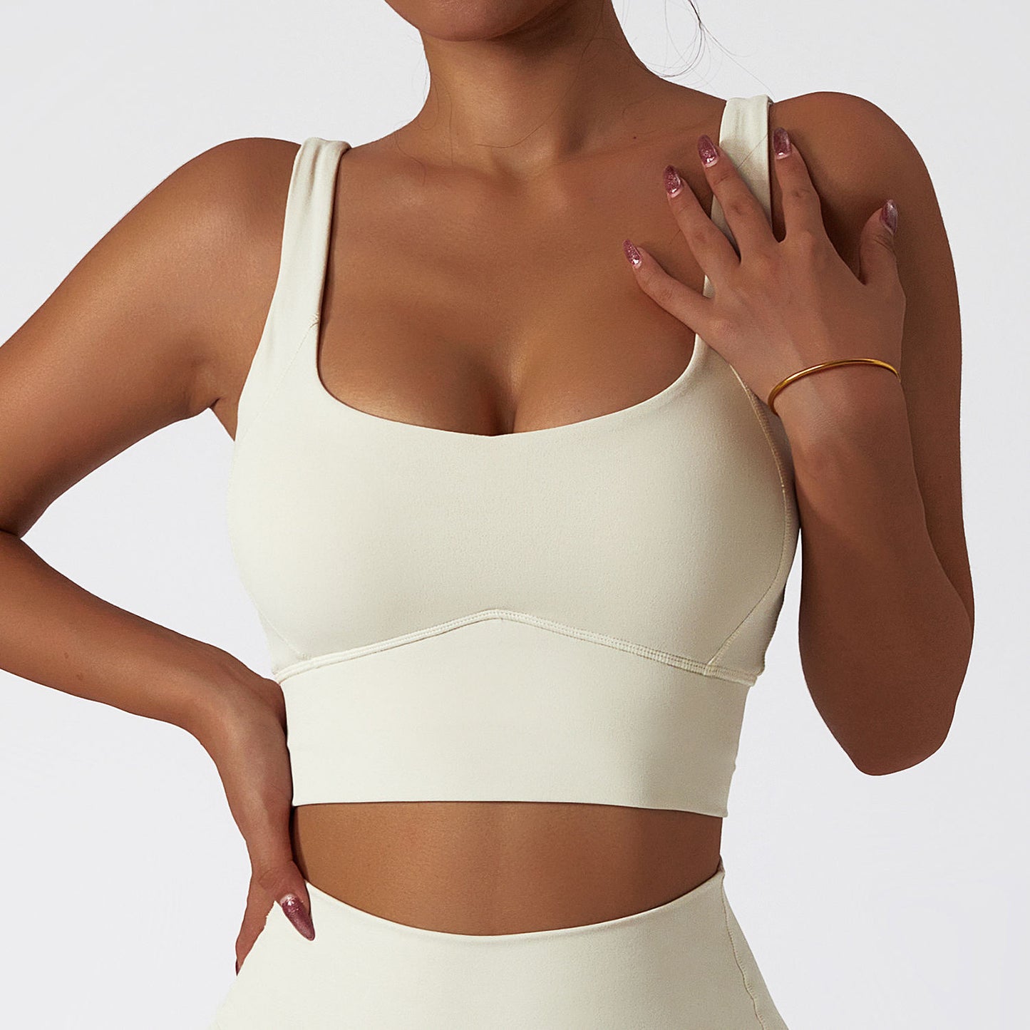 UNDERLINED SHAPING PADDED RUNNING BRA