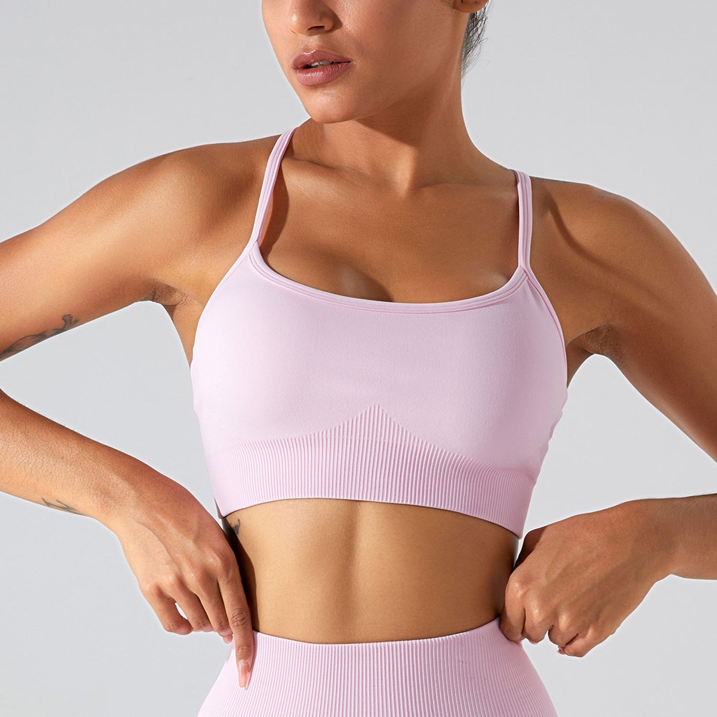 Strappy Back Padded Crop Top