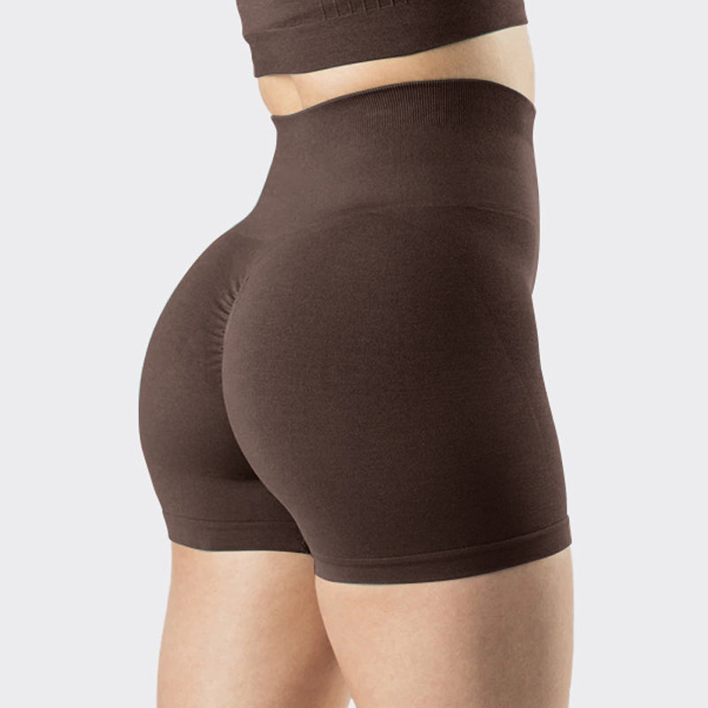 HIGH WAIST RUNNING SHORTS IN GREEN