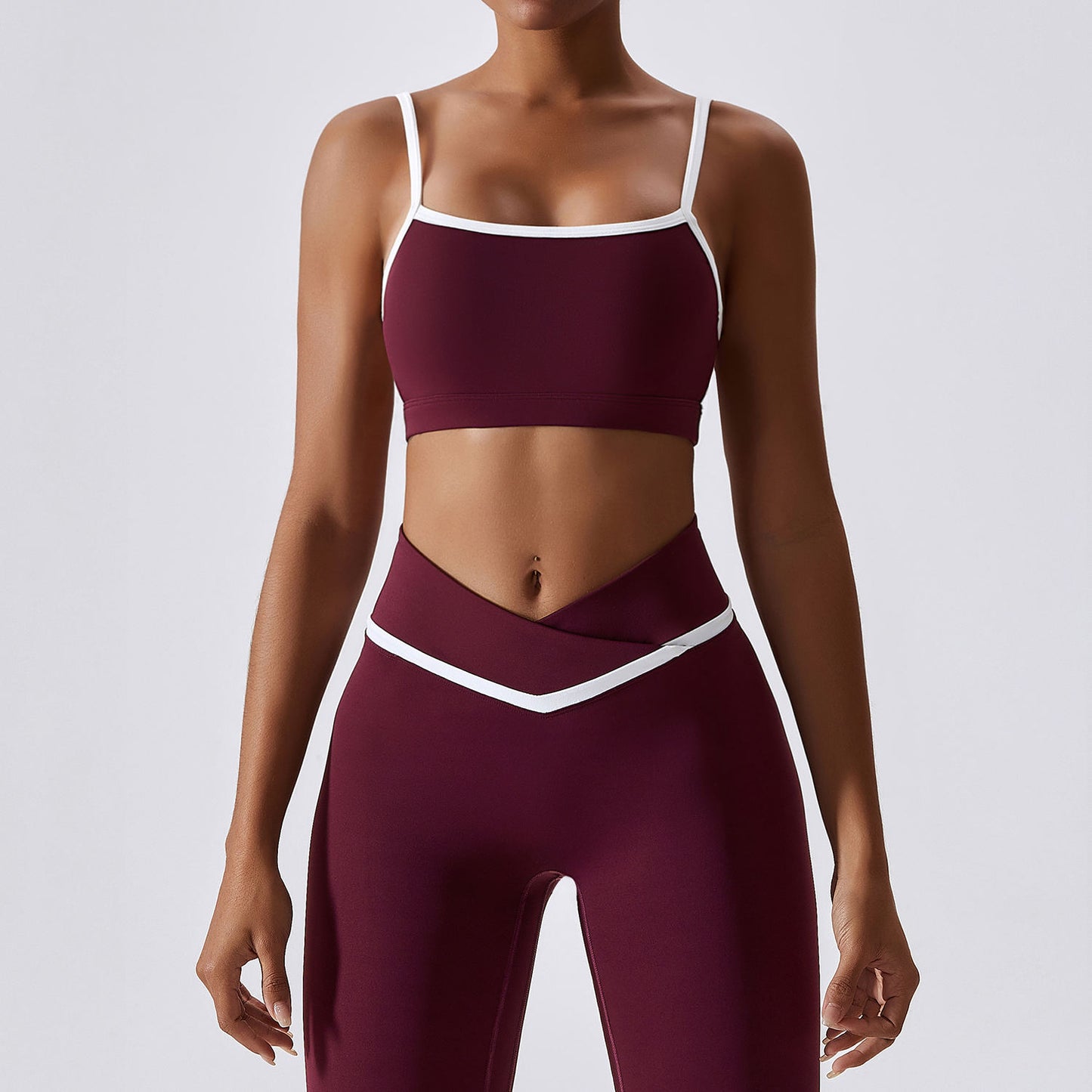 Contrast Binding Cami Sports Bra