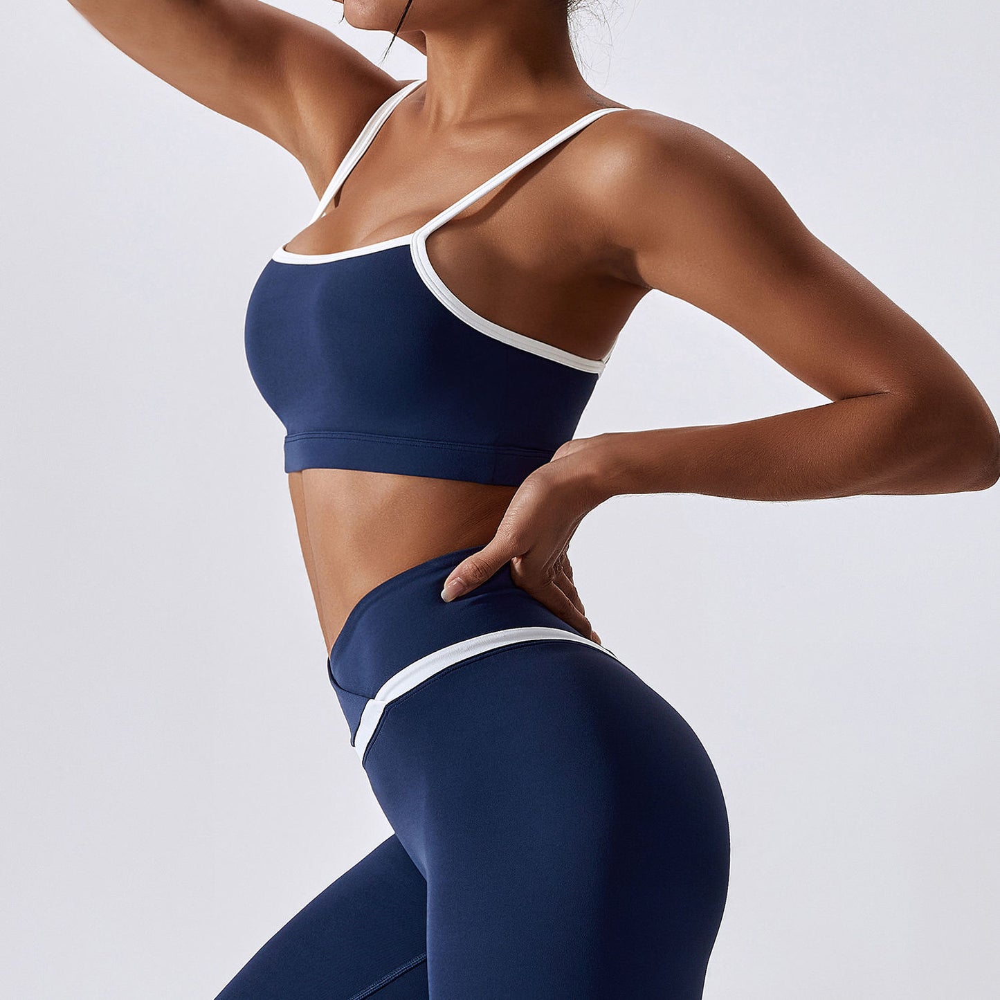 Contrast Binding Cami Sports Bra
