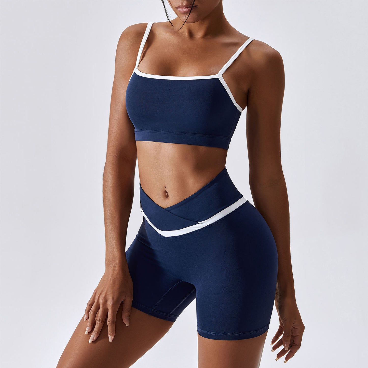 Contrast Binding Cami Sports Bra