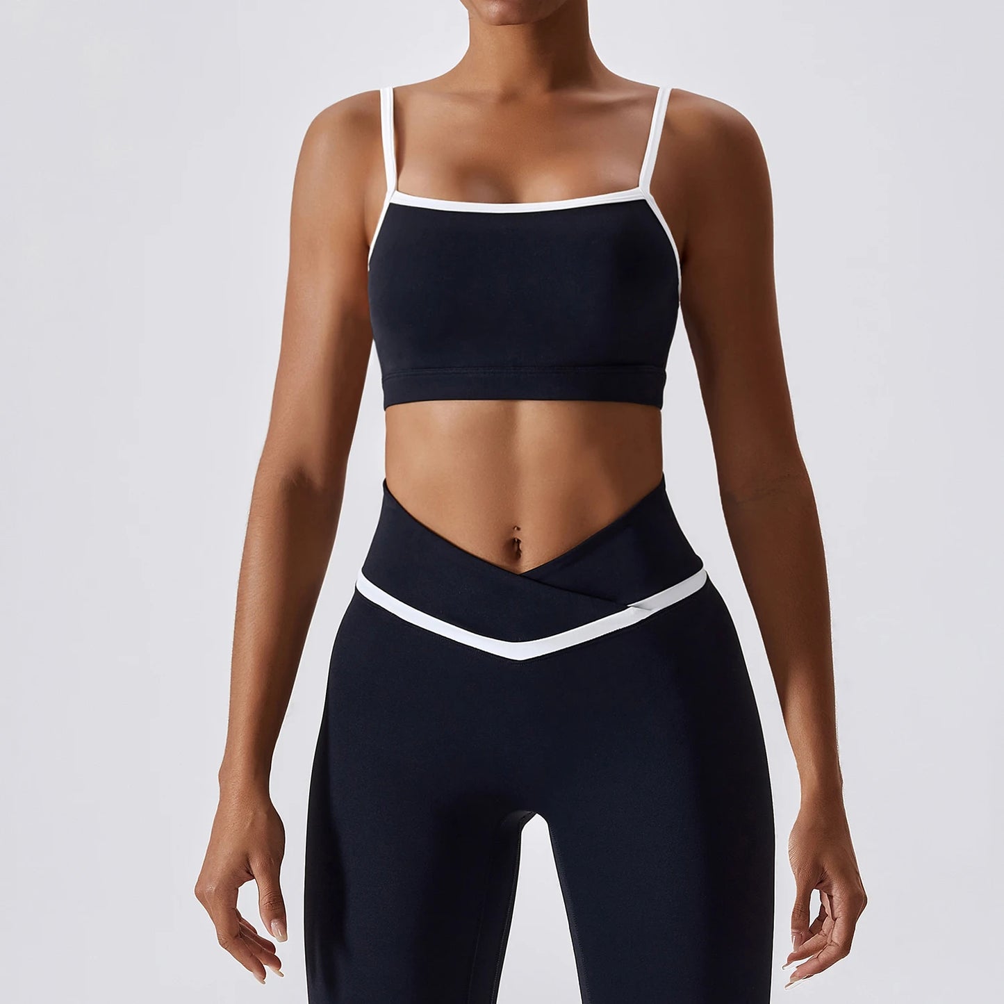 Contrast Binding Cami Sports Bra