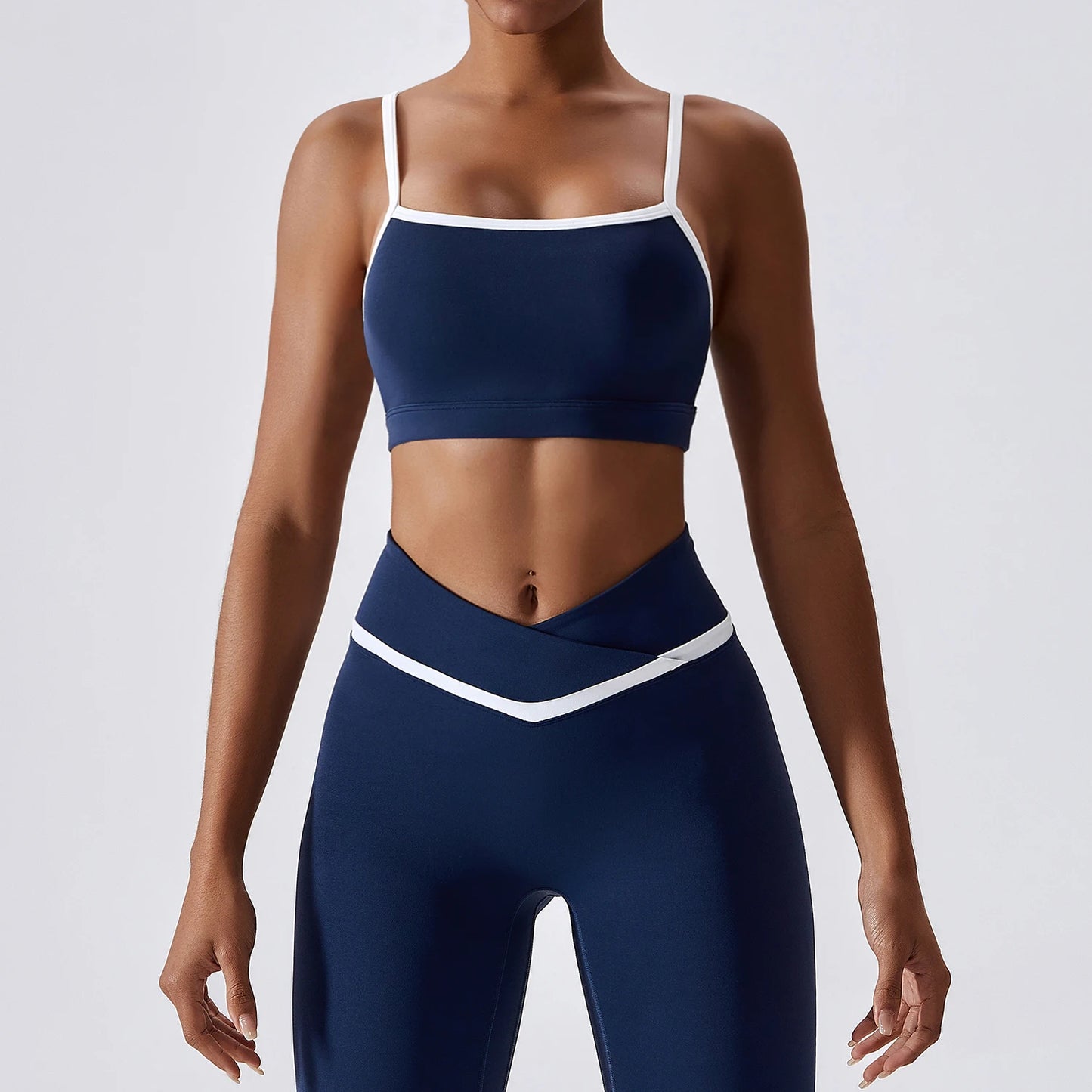 Contrast Binding Cami Sports Bra
