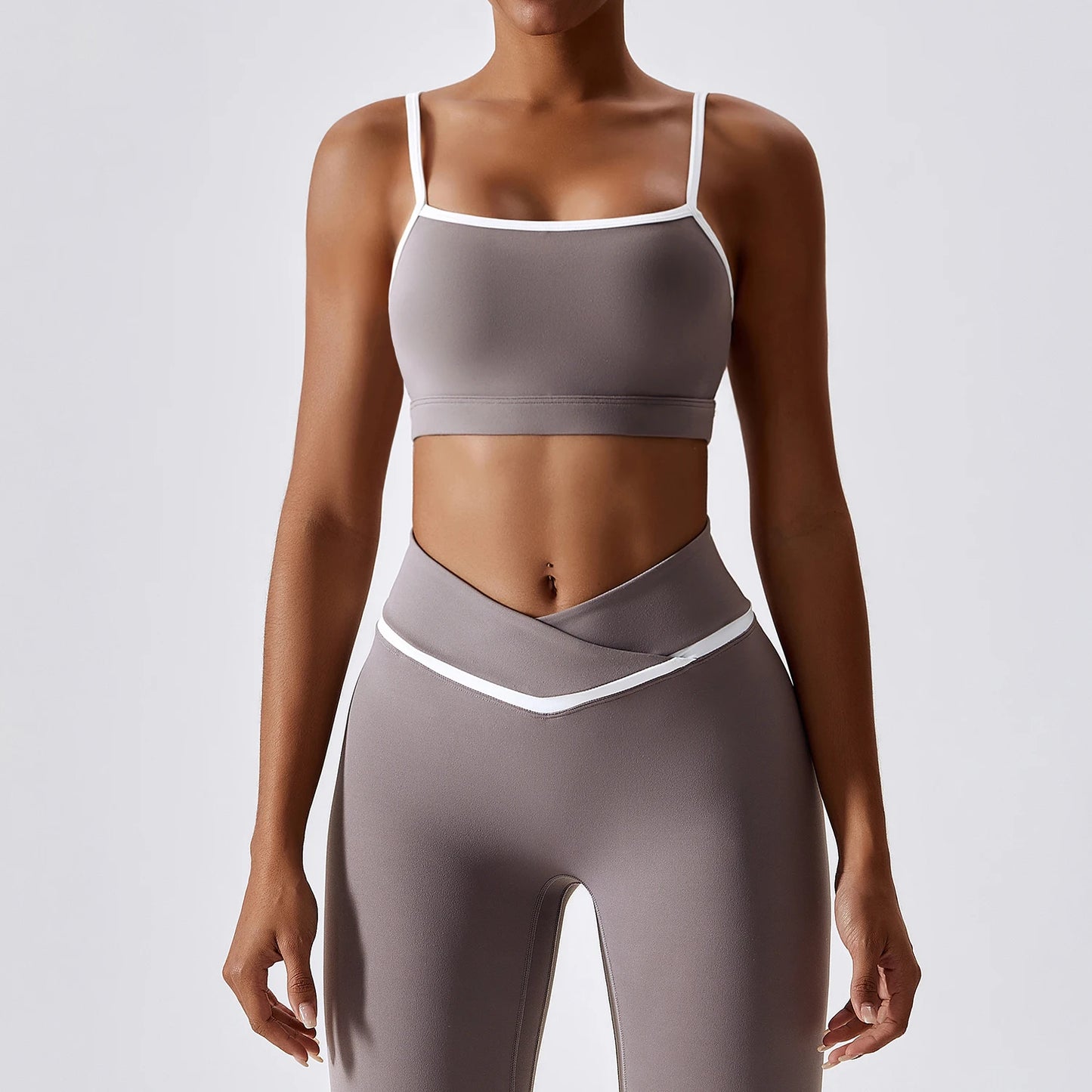 Contrast Binding Cami Sports Bra