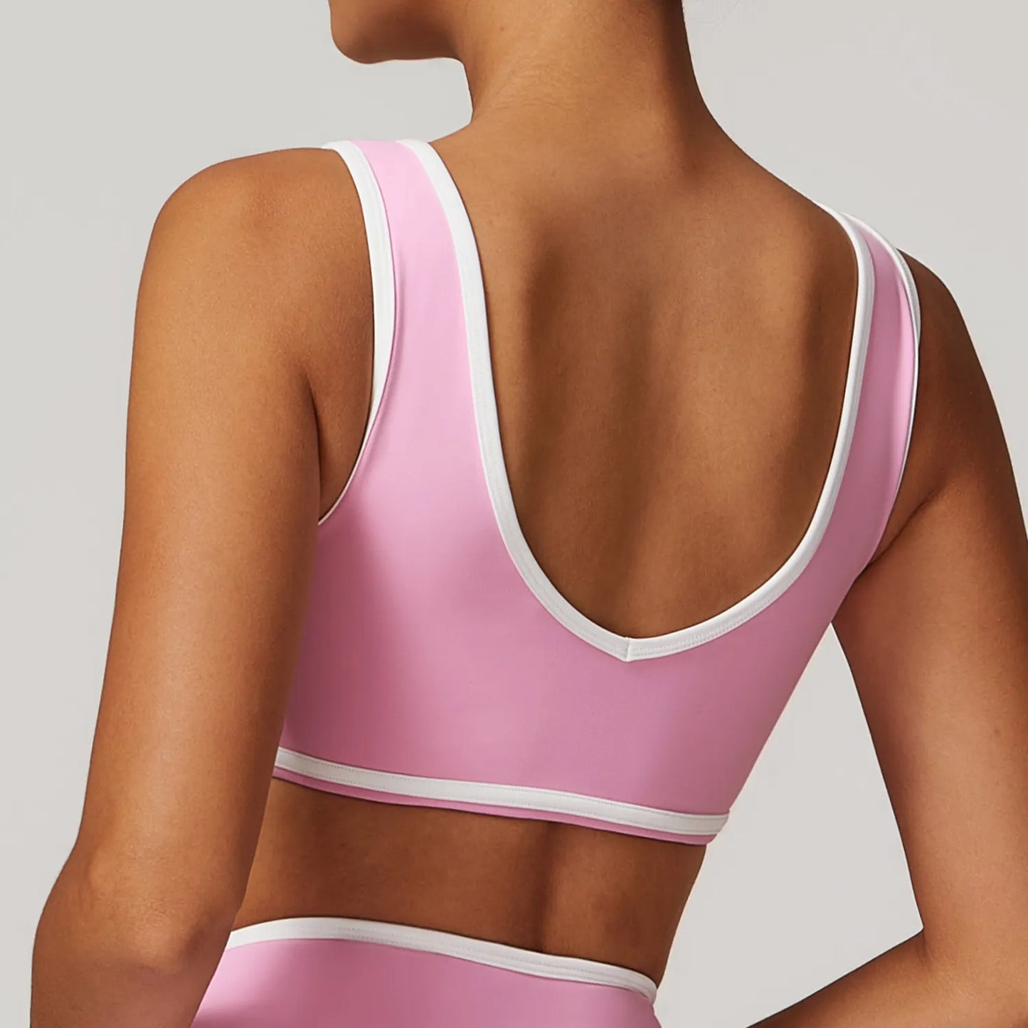 Contrast Binding Sports Bra