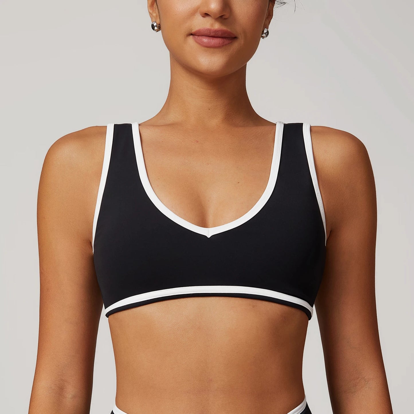 Contrast Binding Sports Bra