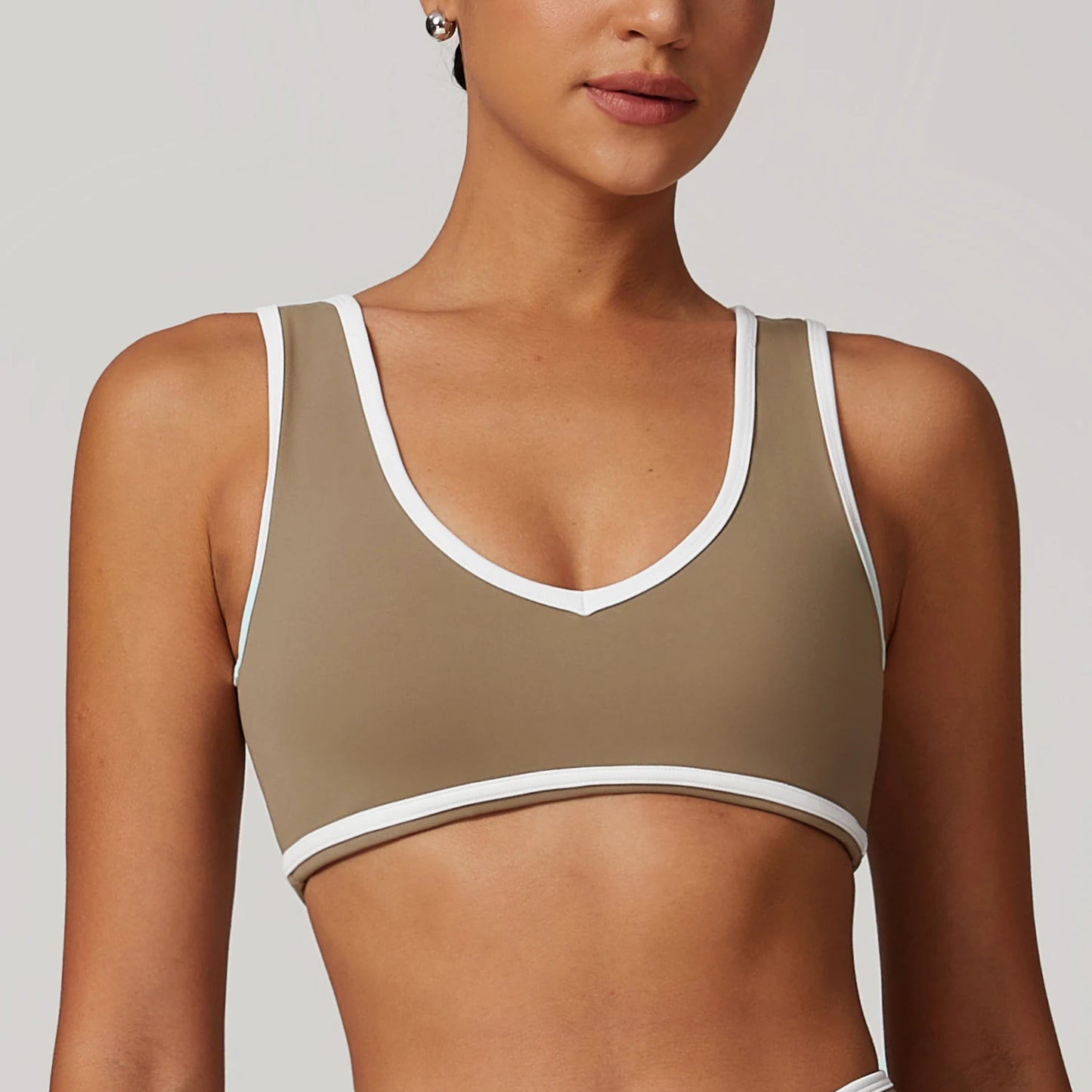 Contrast Binding Sports Bra