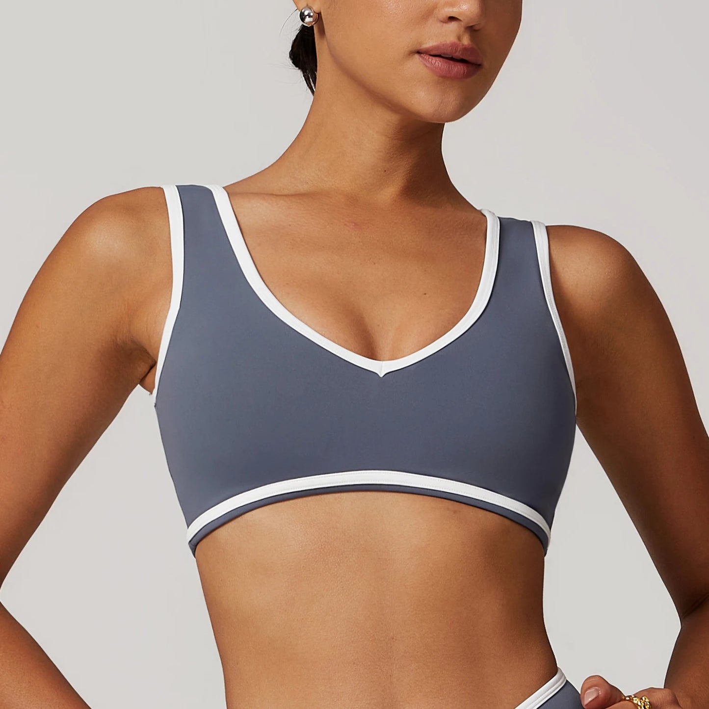 Contrast Binding Sports Bra