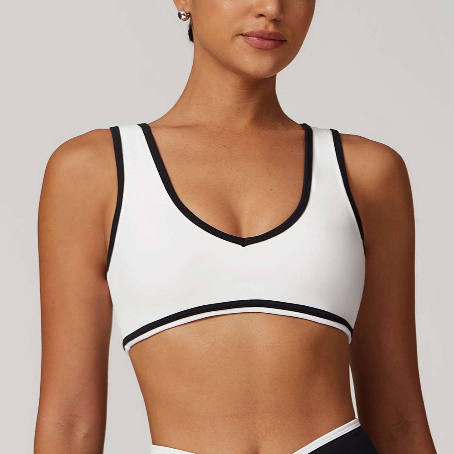 Contrast Binding Sports Bra