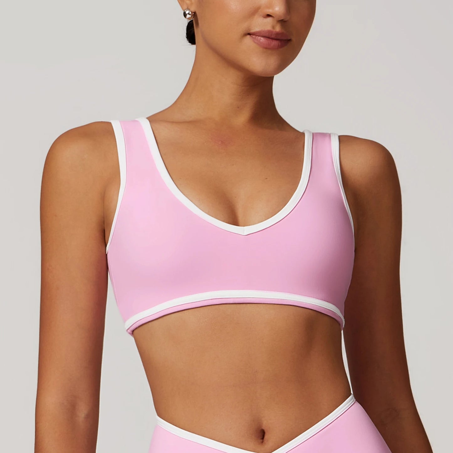 Contrast Binding Sports Bra