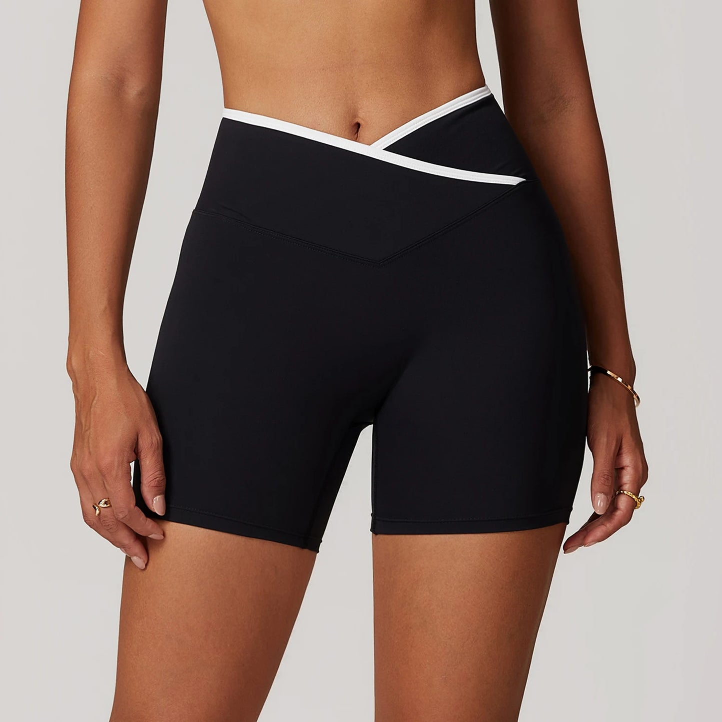 Cross Contrast Binding Shorts