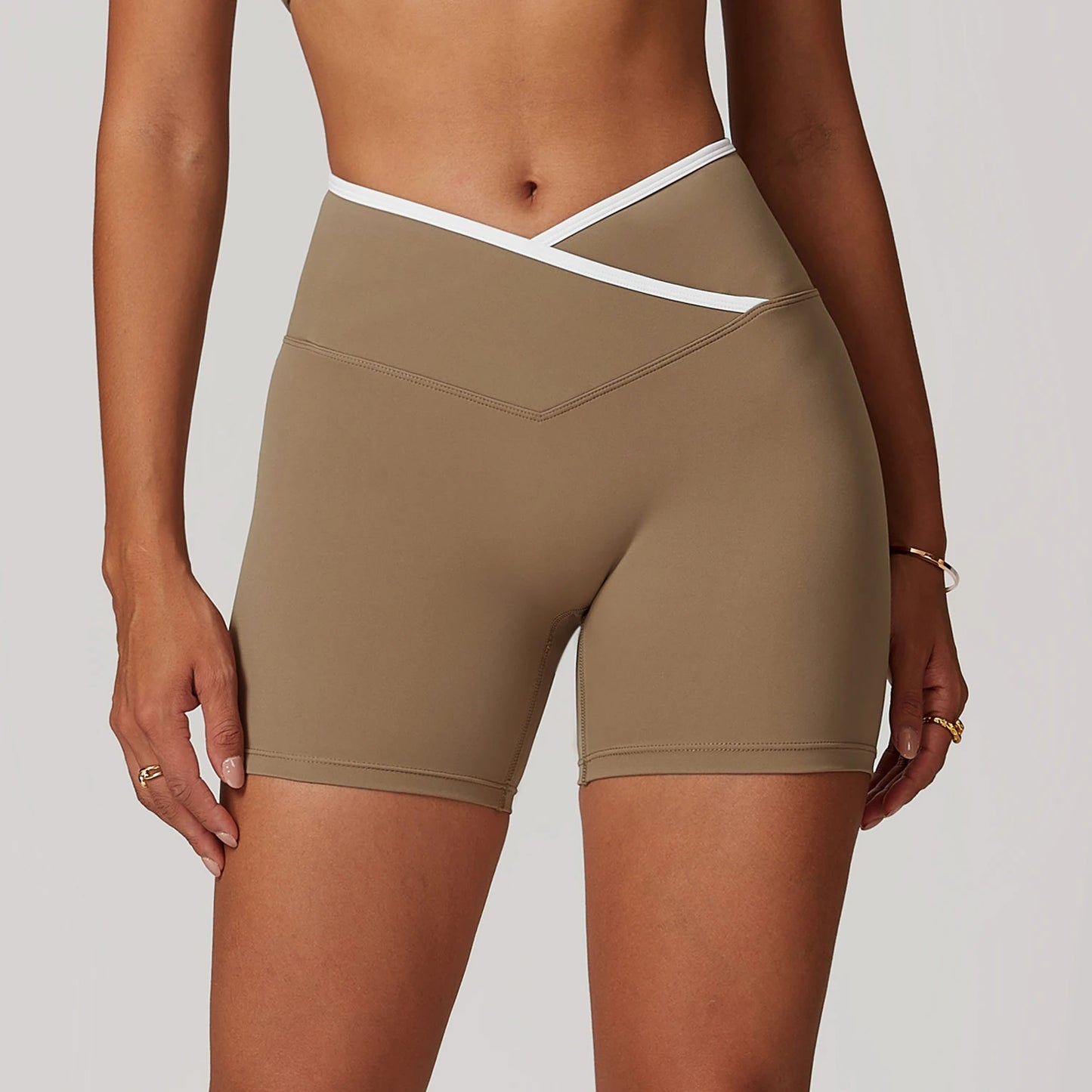 Cross Contrast Binding Shorts