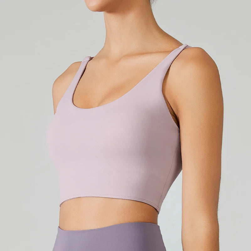 BACKLESS STRAPPY PADDED SPORTS BRA
