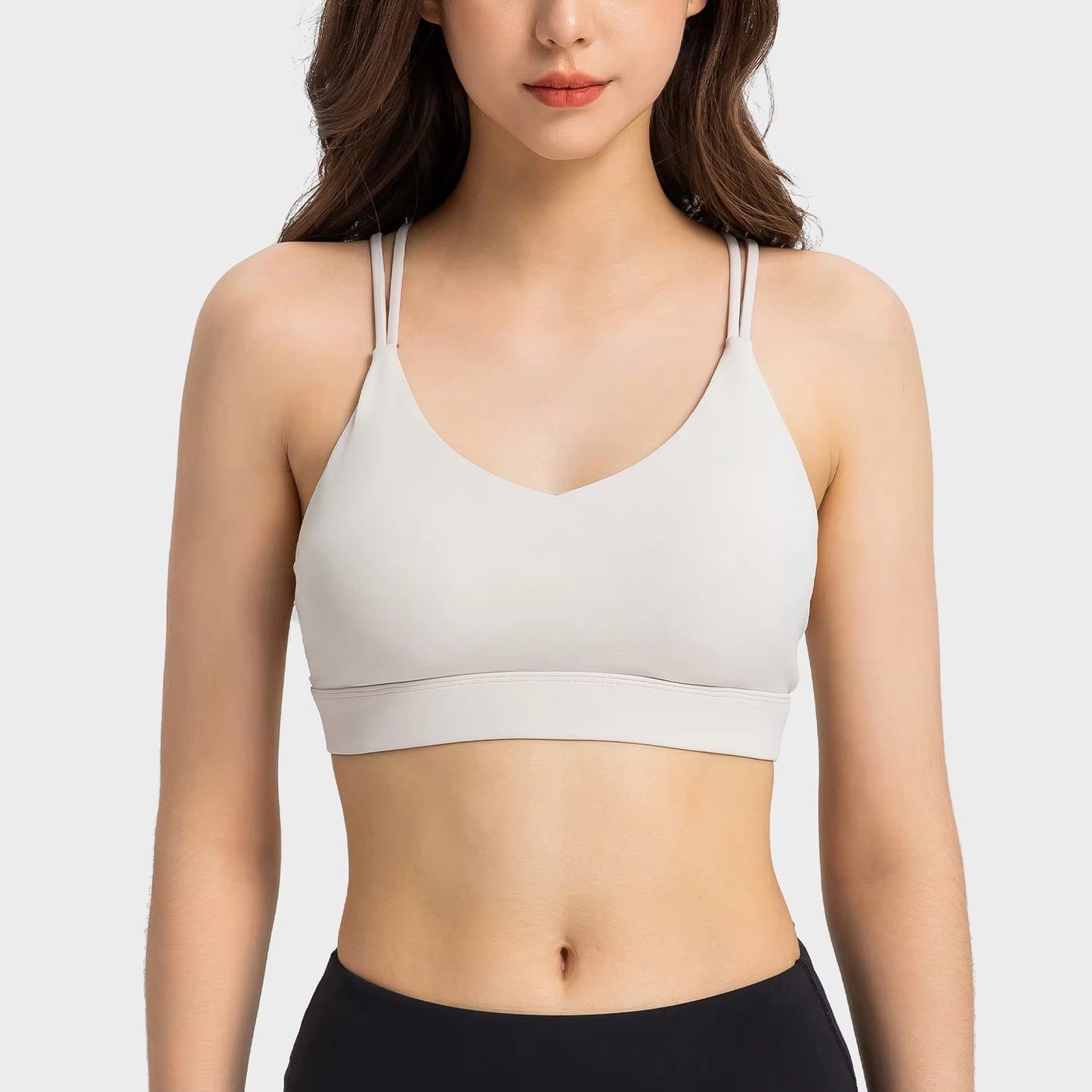 Strappy Backless Padded Sports Bra
