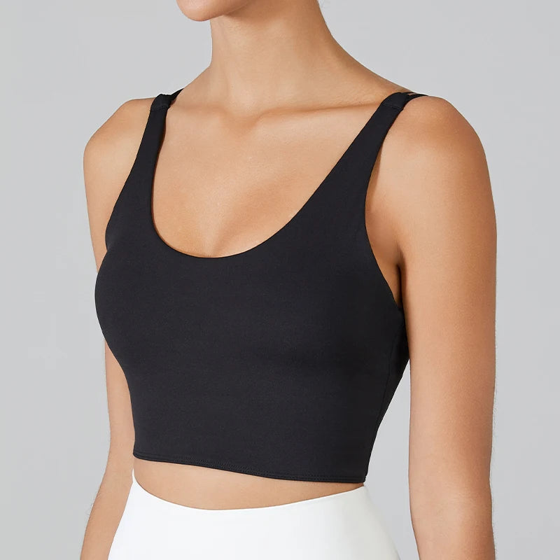 BACKLESS STRAPPY PADDED SPORTS BRA