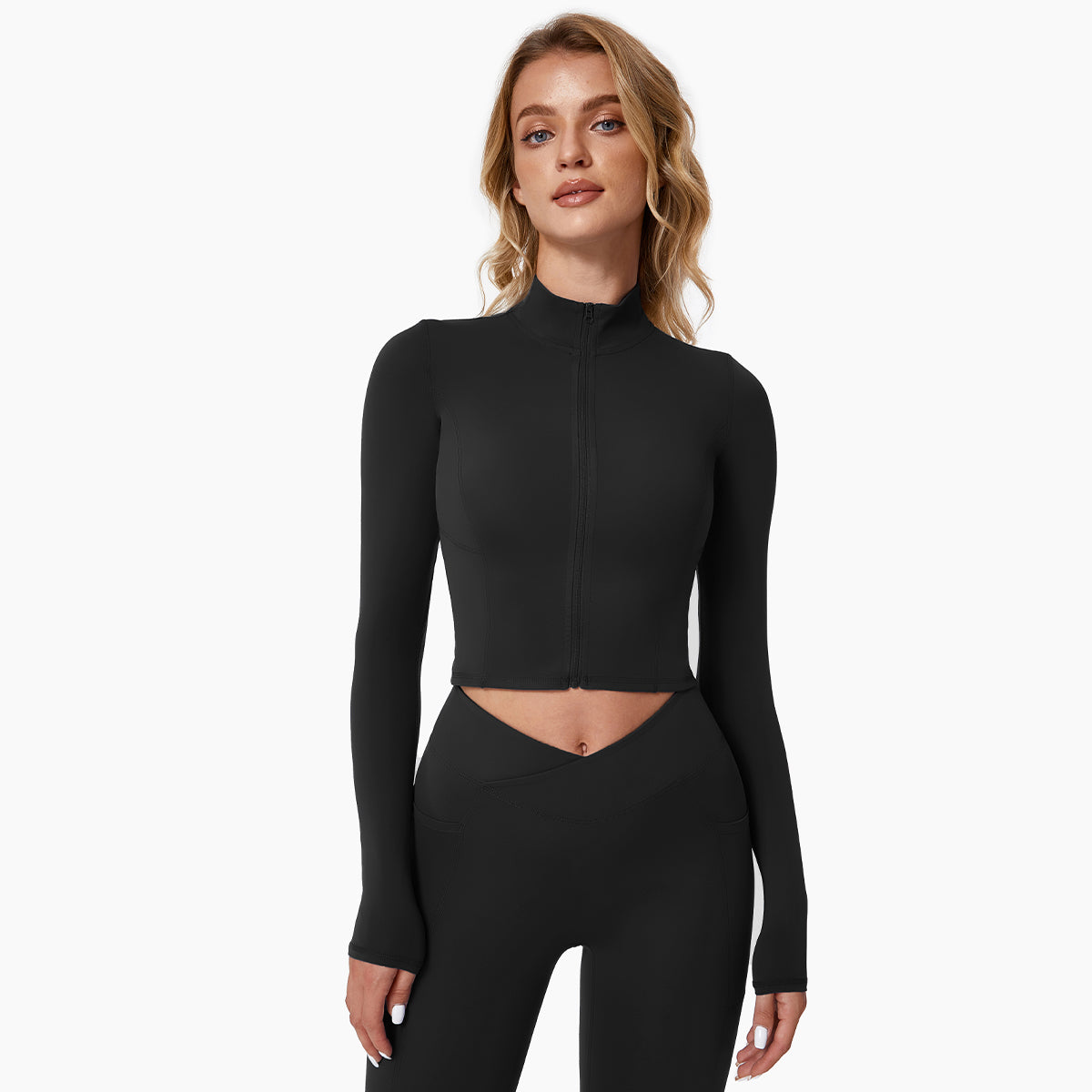 LONG SLEEVES ZIP UP RUNNING JACKET