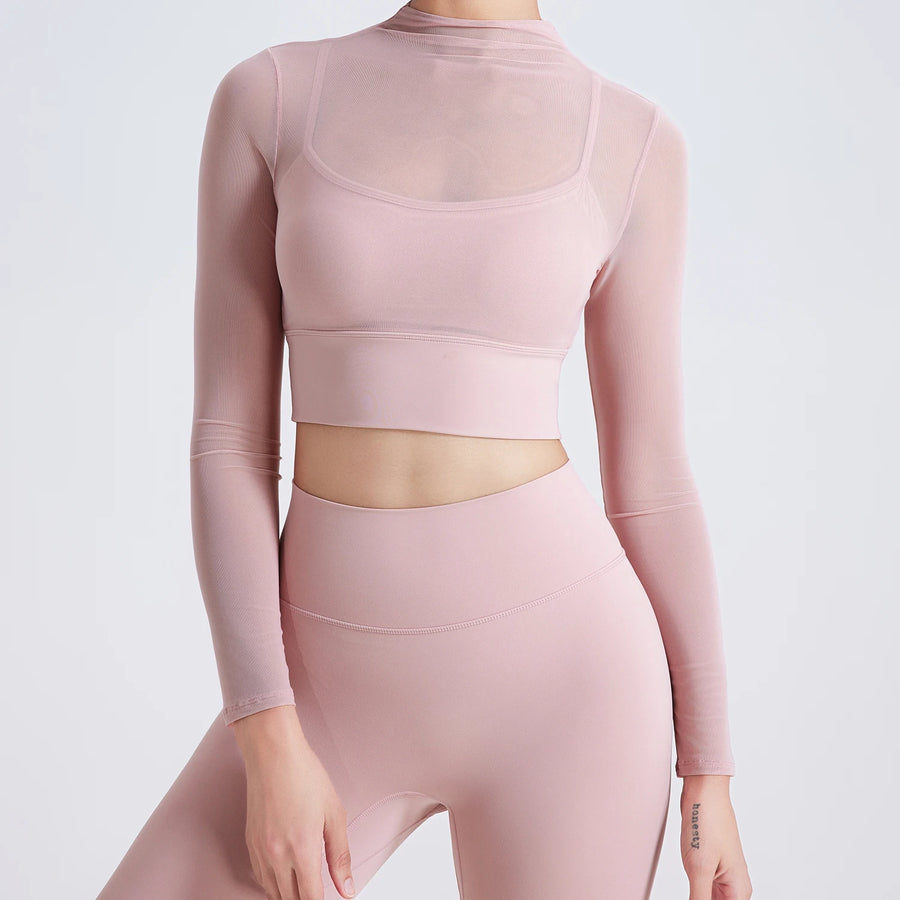 LONG SLEEVES WITH CHEST PAD MESH TOP