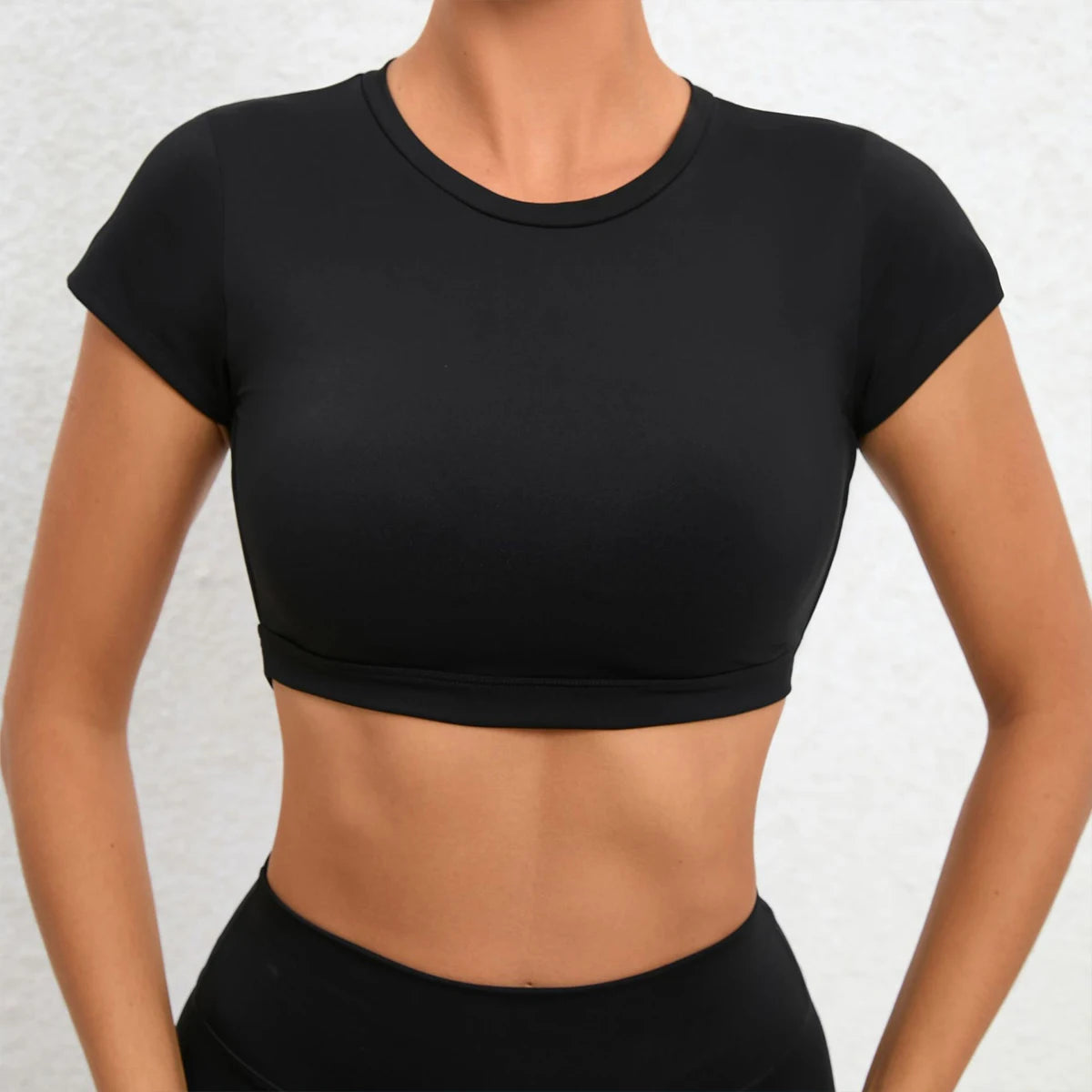 Backless Fly Sleeves Padded Crop Top