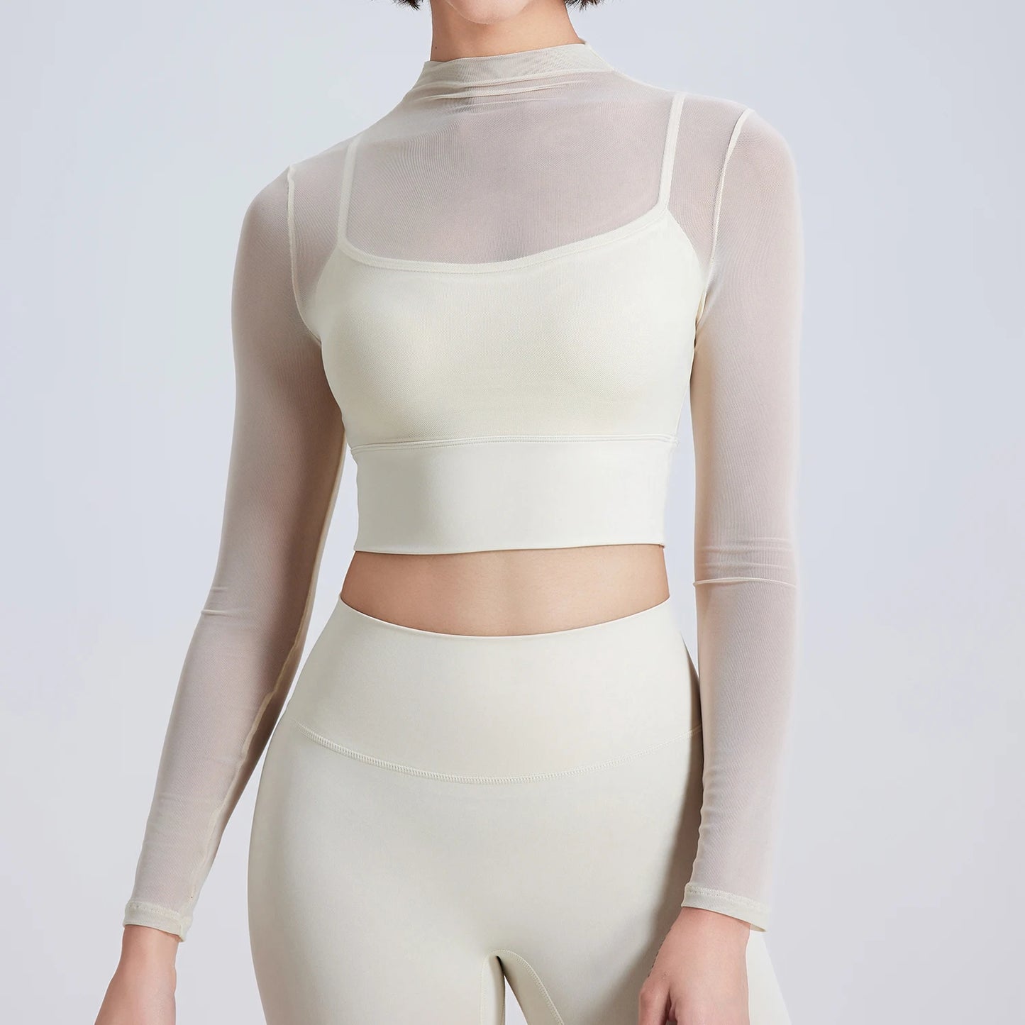 LONG SLEEVES WITH CHEST PAD MESH TOP