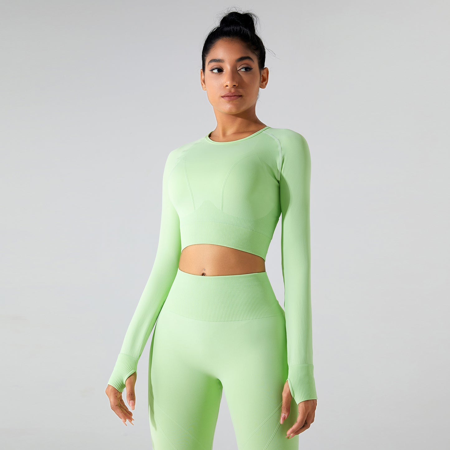 SEAMLESS THUMBHOLES LONG SLEEVES TOP