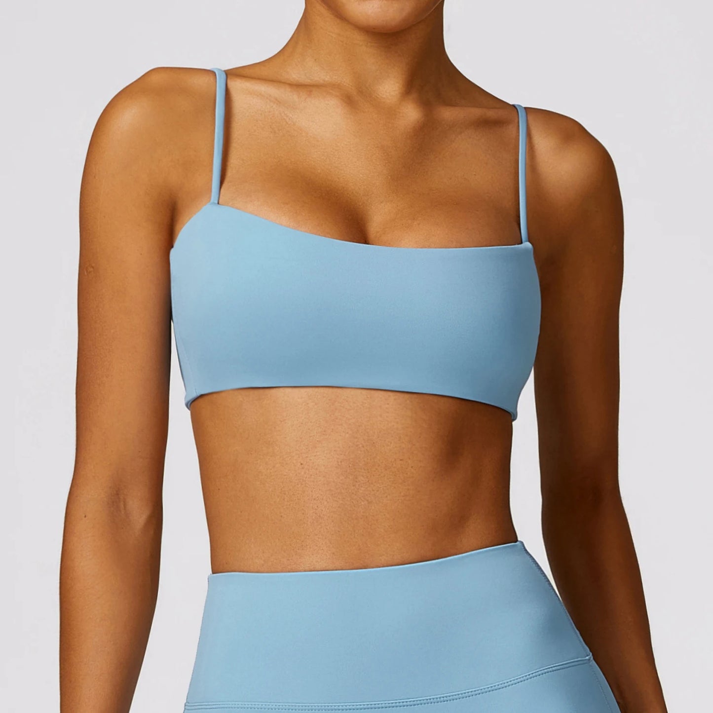 CROP CAMI DEEP NECK SPORTS BRA