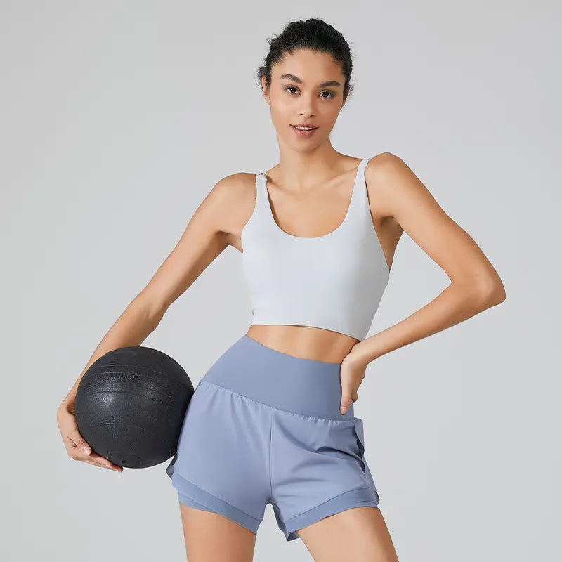 BACKLESS STRAPPY PADDED SPORTS BRA
