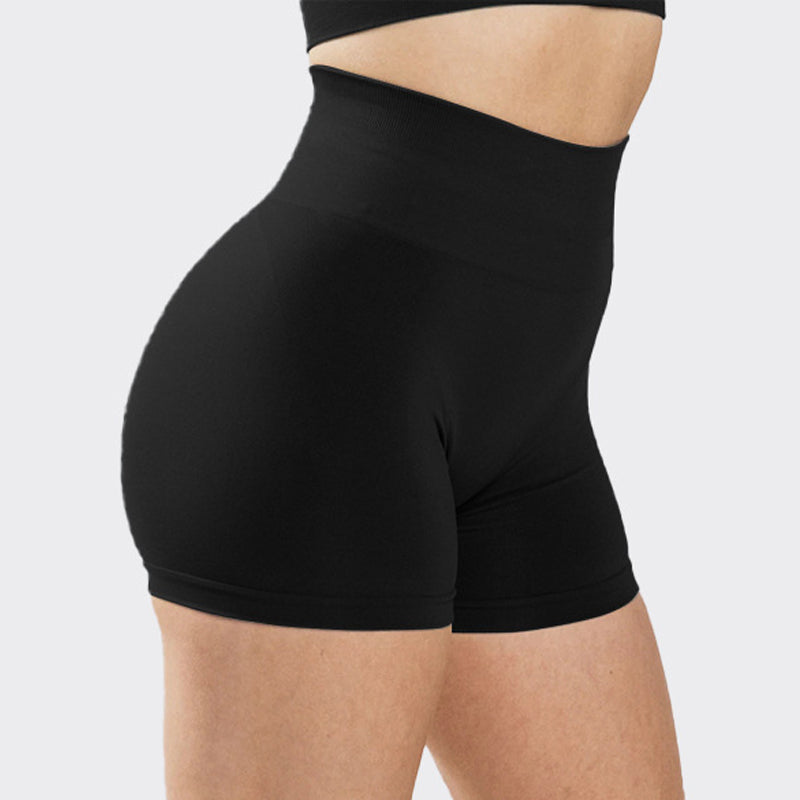 HIGH WAIST RUNNING SHORTS IN GREEN
