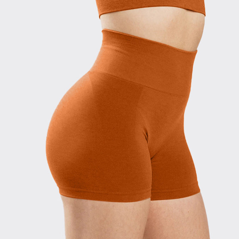 HIGH WAIST RUNNING SHORTS IN GREEN