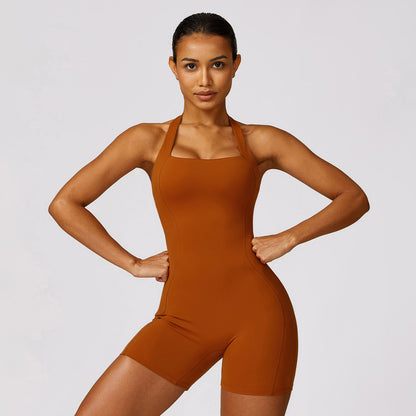 HALTERNECK BODY SCULPTING ROMPER