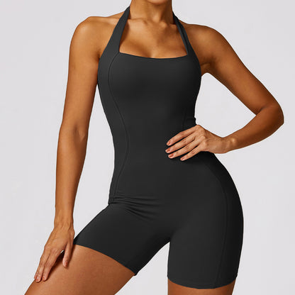 HALTERNECK BODY SCULPTING ROMPER