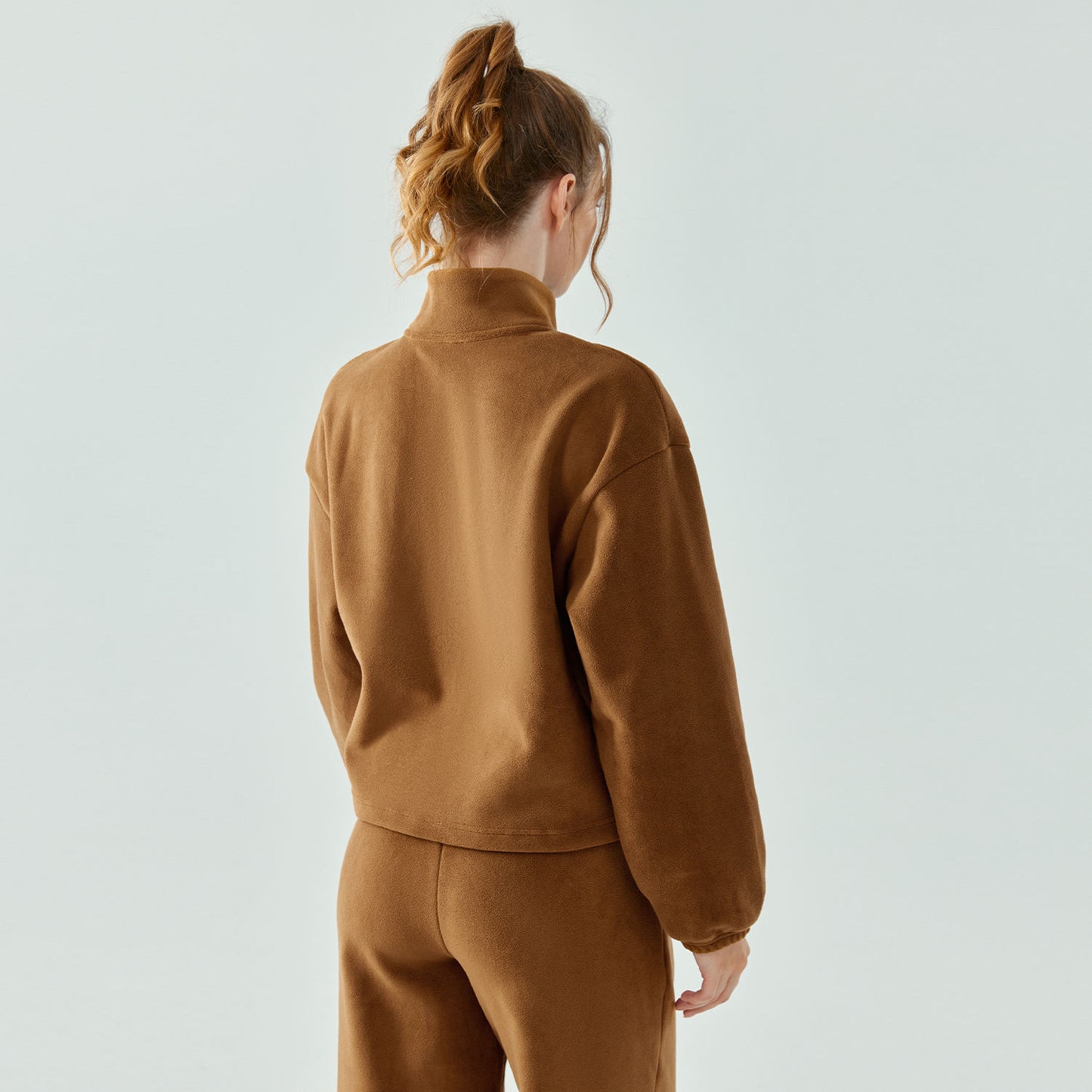 Brushed Fleece Zipper Sweatshirt