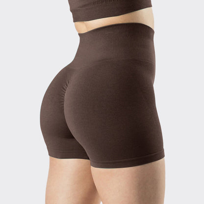 HIGH WAIST RUNNING SHORTS IN GREEN