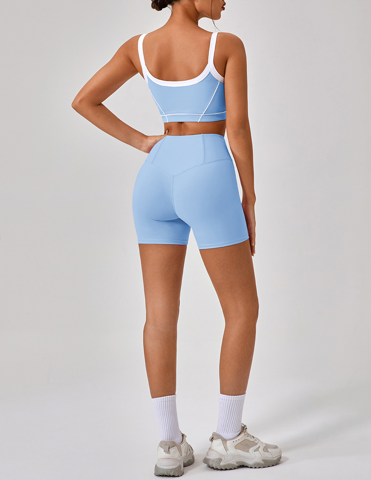 CONTRAST TRIM MINI SHORTS