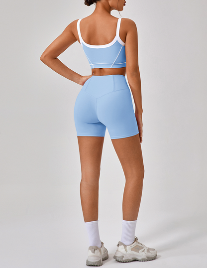 CONTRAST TRIM MINI SHORTS