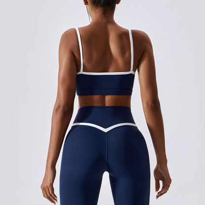 Contrast Binding Cami Sports Bra