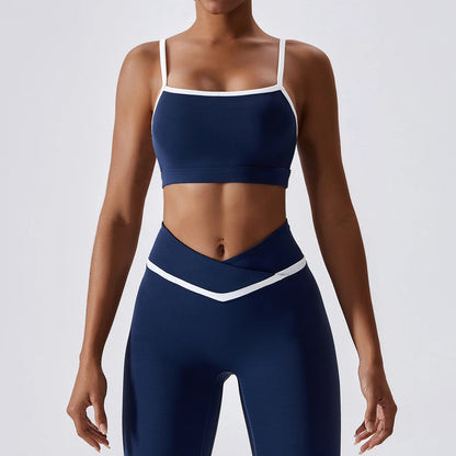 Contrast Binding Cami Sports Bra