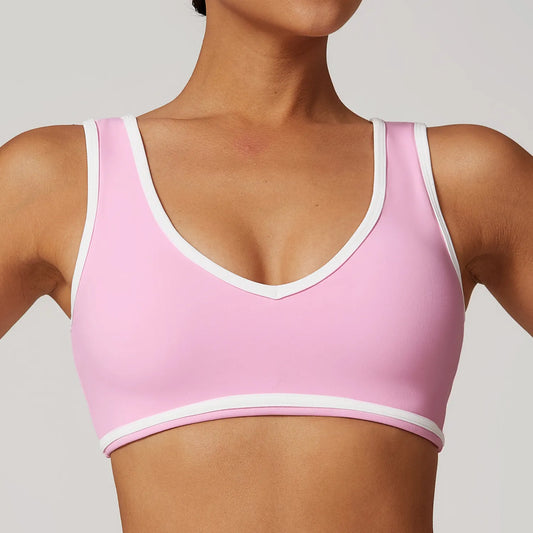 Contrast Binding Sports Bra