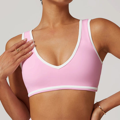 Contrast Binding Sports Bra