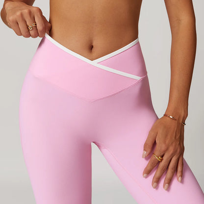 Cross Contrast Binding Leggings