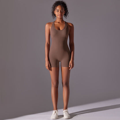 Cutout Backless Strappy Cami Romper
