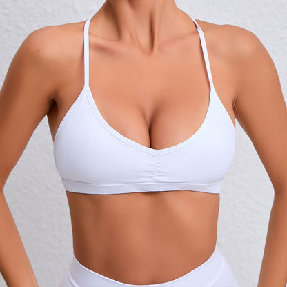 ADJUSTABLE STRAPS BACKLESS SPORTS BRA