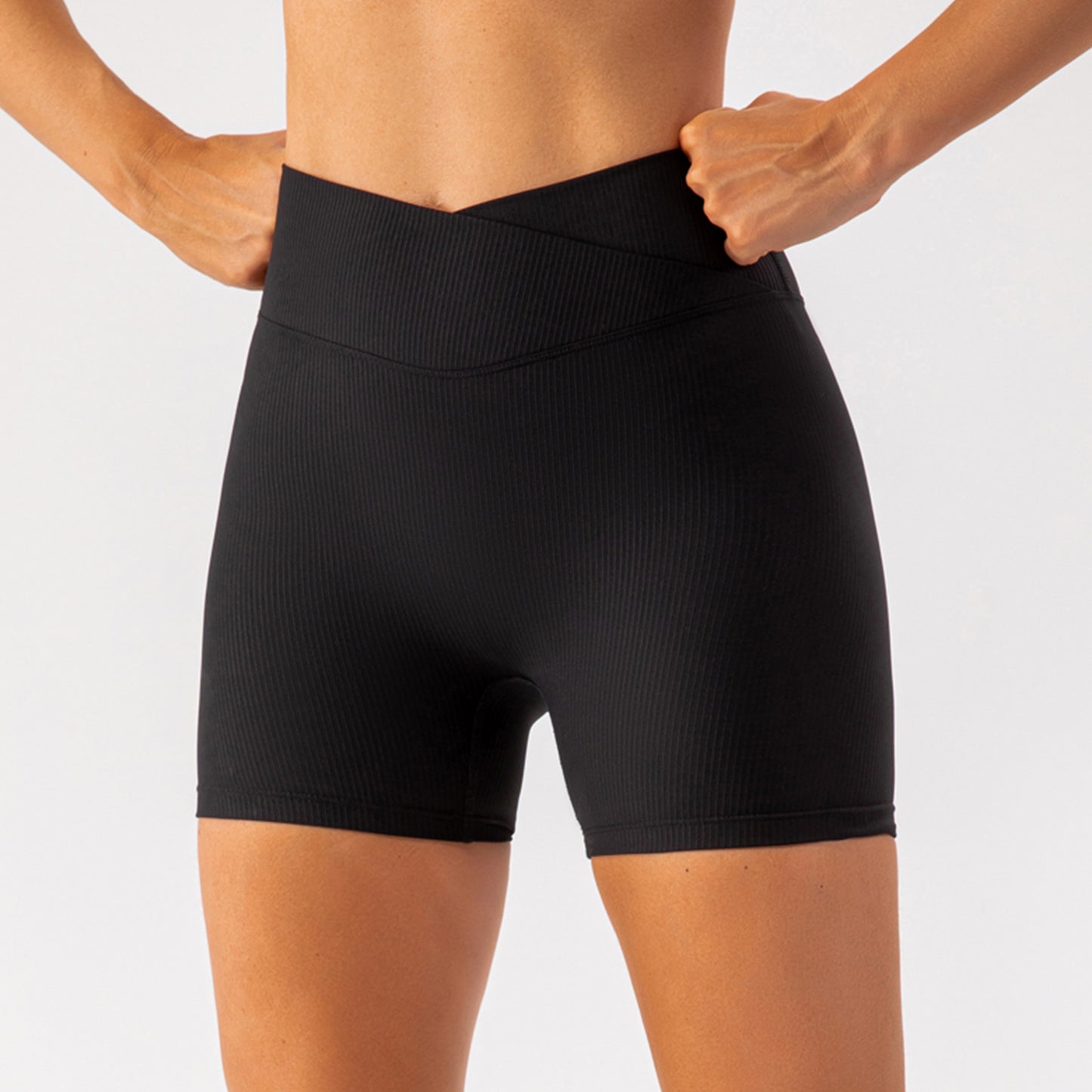 CROSS HIGH WAIST SHORTS