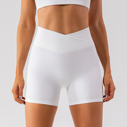 CROSS HIGH WAIST SHORTS