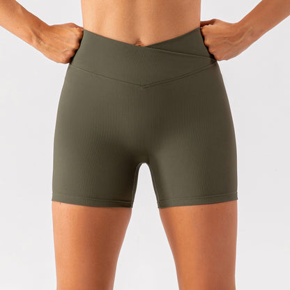 CROSS HIGH WAIST SHORTS